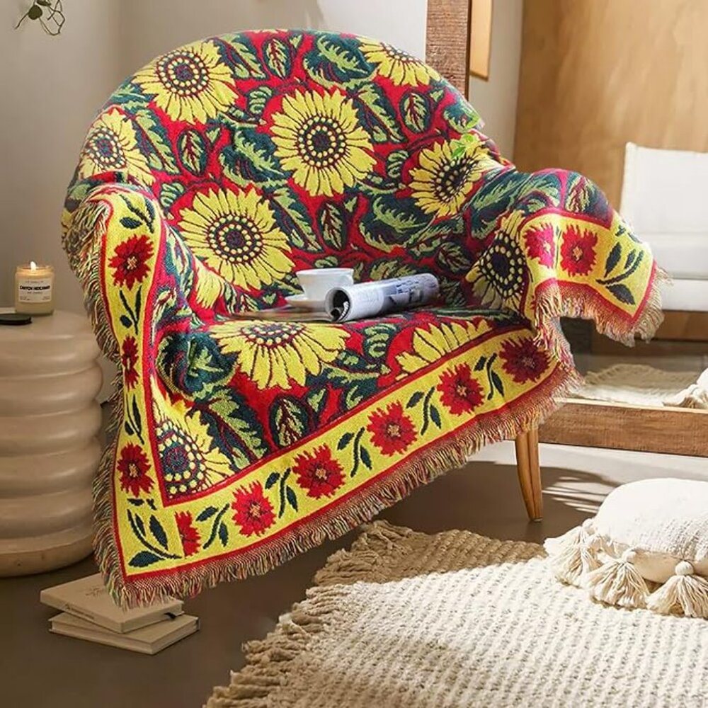 Sunflower throw blanket 50"x70"